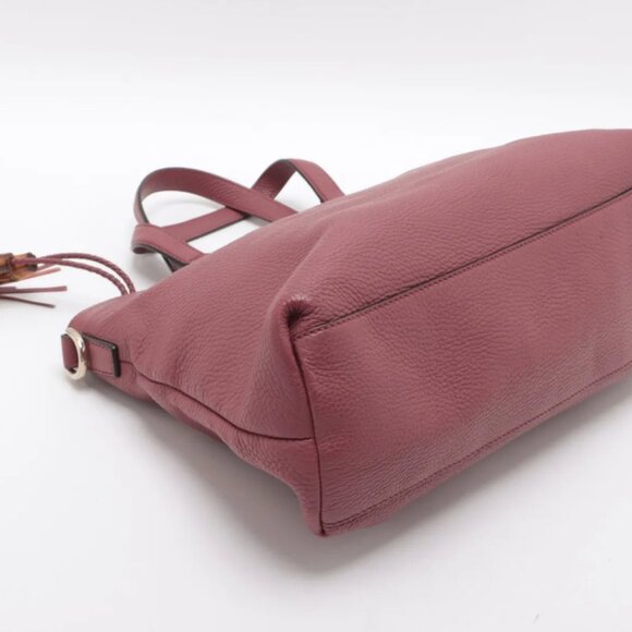 Gucci Bamboo Tassel Leather Two-Way Handbag Pink - Picture 4 of 16